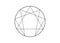 Enneagram icon, sacred geometry, vector illustration isolated on white background