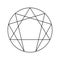 Enneagram icon , vector illustration