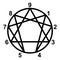 Enneagram icon , vector illustration