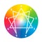 Enneagram Rainbow Colored Gradient Circle Numbers