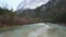 Enns river and beautiful mountain view in Gesause National Park, Styria region, Austria