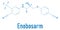 Enobosarm drug molecule. Selective androgen receptor modulator, SARM. Skeletal formula.