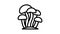 enoki mushroom line icon animation