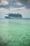 Enormous cruise ship in the open sea