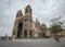 Enormous Marseilles Cathedral foreground in a cloudy day