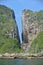 Enormous rock crack on an tropical island