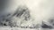 Enormous Snowy Mountain: A Zbrush Style Painting Of Broad Peak In Heavy Snow