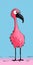 Enraged Pink Flamingo: Caricature-like Illustrations In Pigeoncore Style