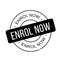 Enrol Now rubber stamp