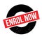 Enrol Now rubber stamp