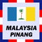 Ensigns, flag and coat of arm of Malaysia - Pinang