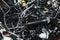 Entangled heap of electronic scrap