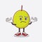 Entawak Fruit cartoon mascot character in comical grinning expression