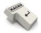 The enter key of keyboard labeled car insurance abbreviation. Translation text: `CASCO comprehensive car insurance`