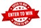 enter to win round ribbon isolated label. enter to win sign.