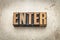 Enter word in wood type