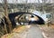 Entering Belmont Lake State Park from the Babylon Trails looking under the Southern State Bridges