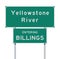 Entering Billings and Yellowstone river road signs