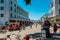 Entering downtown Mackinac Island on a busy summer day