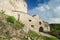 Entering gate in Cachtice castle ruin in Male Karpaty