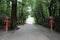 Entering main temple of Kirishima Jingu Shrine in Kagoshima