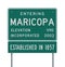 Entering Maricopa road sign