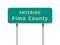 Entering Pima County road sign