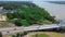 Entering Vicksburg Bridge from Mississippi, a cantilever bridge carrying Interstate 20 (I-20) and US Route 80 across the