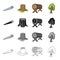 Enterprise, logger, ecology and other web icon in cartoon style.Wood, cutting, woodworking icons in set collection.