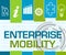 Enterprise Mobility Green Blue Binary Stripes Symbols