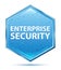 Enterprise Security crystal blue hexagon button