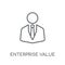 Enterprise value linear icon. Modern outline Enterprise value lo