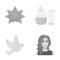 Entertainment, cosmetology, hairdresser and other web icon in monochrome style.red, makeup, business, icons in set