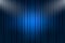 Entertainment curtains background for movies. Beautiful blue theatre folded curtain drapes on black stage. Vector illustration.