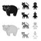 Entertainment, farm, pets and other web icon in black,monochrom style. Eggs, toy, recreation icons in set collection.