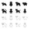 Entertainment, farm, pets and other web icon in black,outline style. Eggs, toy, recreation icons in set collection.