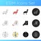 Entertainment games icons set