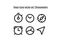 Entertainment linear icons vector set.