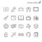 Entertainment outline icon set