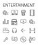 Entertainment related vector icon set.