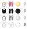 Entertainment, rest, sleep and other web icon in cartoon style. Earring, accessories, decorations icons in set collection