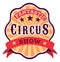 Entertainment show logo. Fairground circus vintage emblem