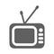 Entertainment, television, gray color TV icon