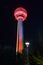 Entertainment tower in Ankara Turkey at night