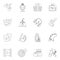Entertainments icons outline