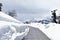 Enthralling mountain road of Leh Manali higway leading to Rohtang pass near Manali Himachal Pradesh