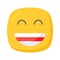 Enthusiastic emoji icon, happy face vector design