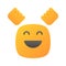 Enthusiastic emoji icon, happy face vector design