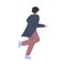 Enthusiastic Man Character Running in a Hurry and Hasten Somewhere Vector Illustration