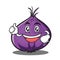 Enthusiastic onion character cartoon